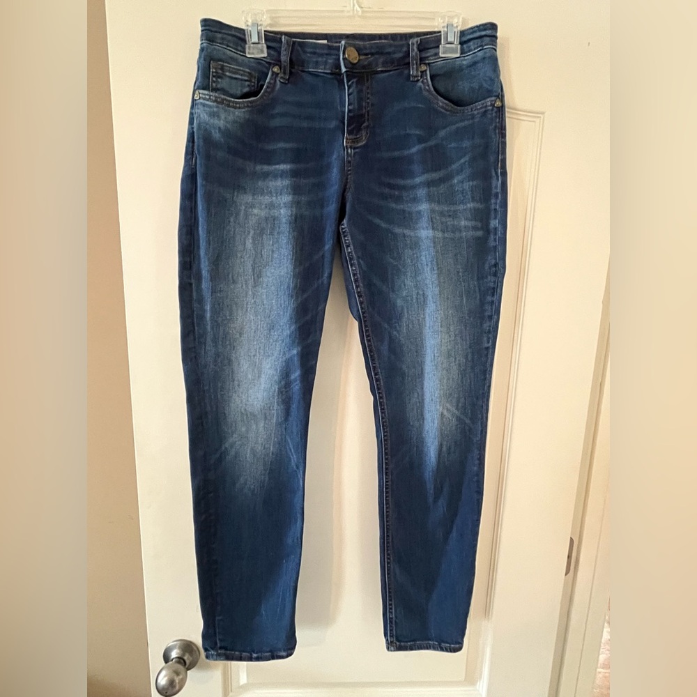 Kut from the Kloth Designer Dark Wash Distressed Skinny Jeans Women’s Size 8